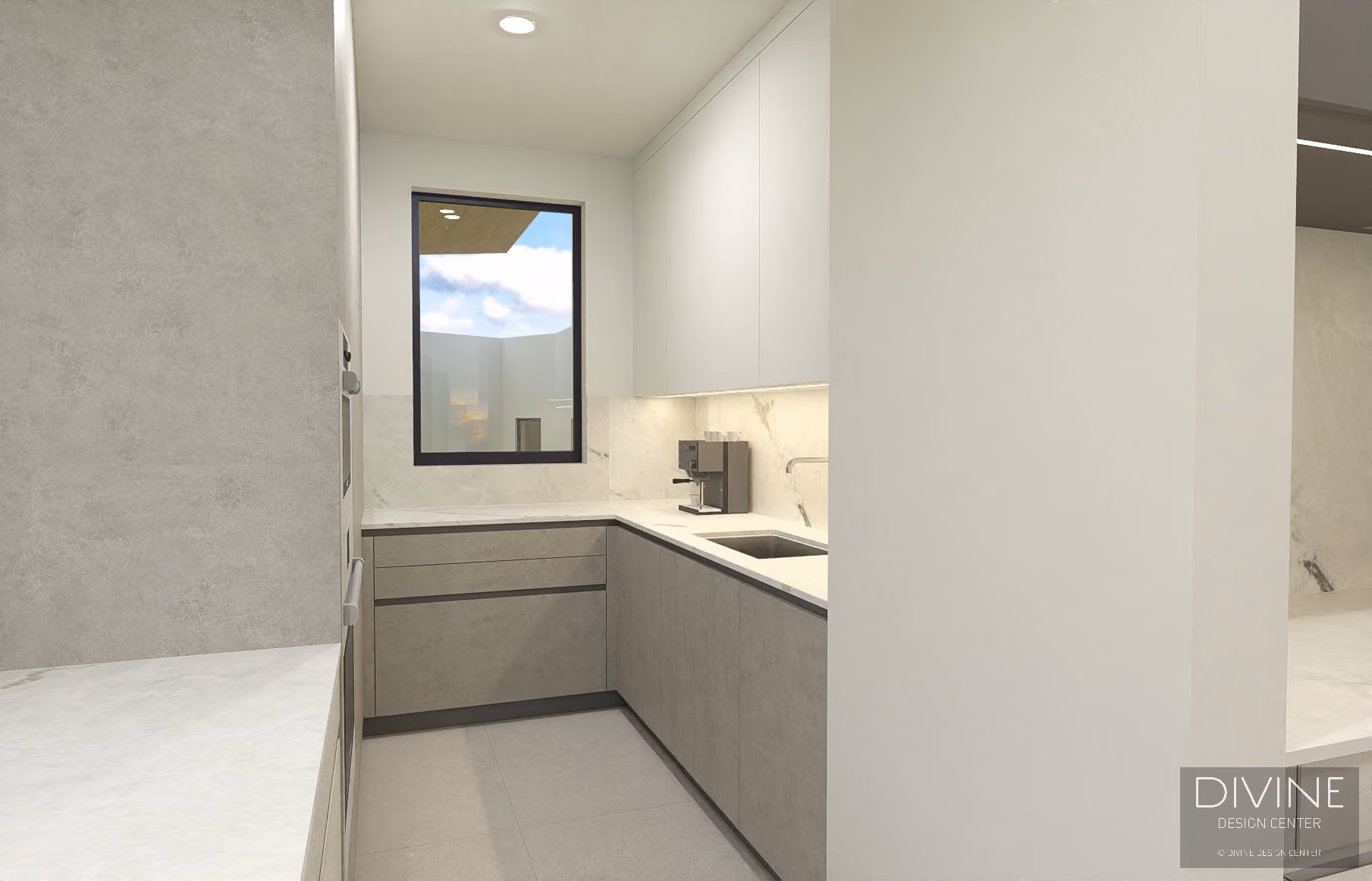 Family Ranch: kitchen preliminary design drawing in Jackson Hole, Wyoming, by Divine Design Center (view 7)