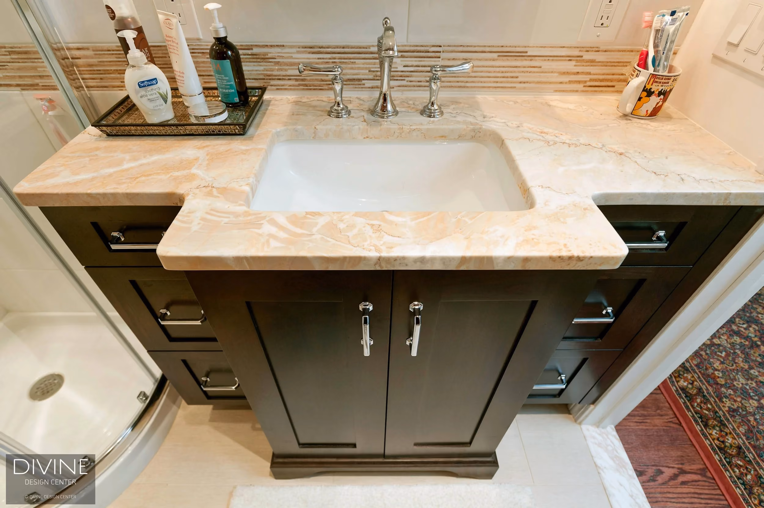 Tiny Beacon Hill Master Bathroom, by Divine Design Center (view 2)