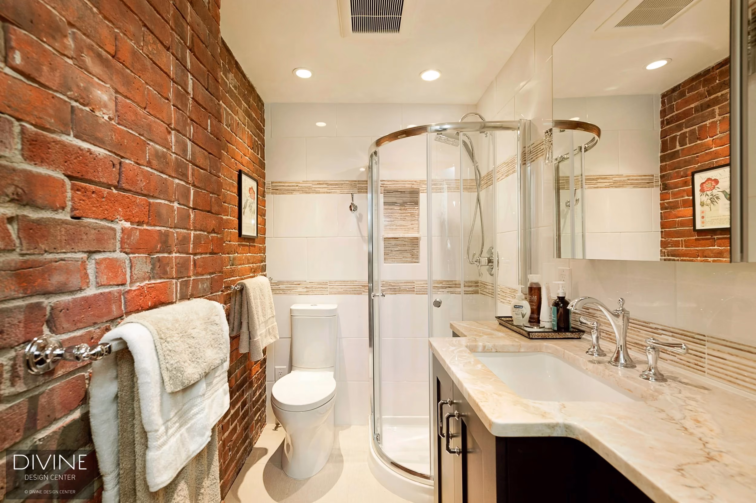 Tiny Beacon Hill Master Bathroom