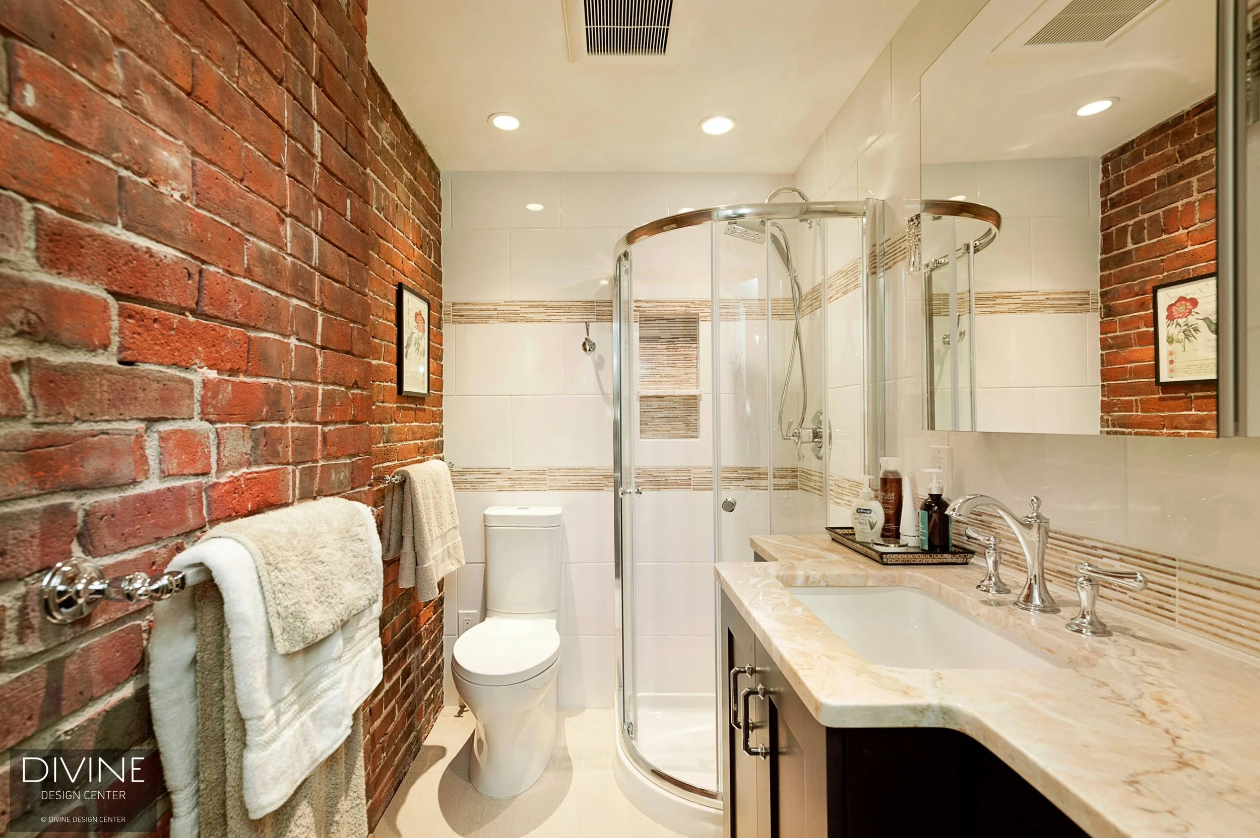 Tiny Beacon Hill Master Bathroom