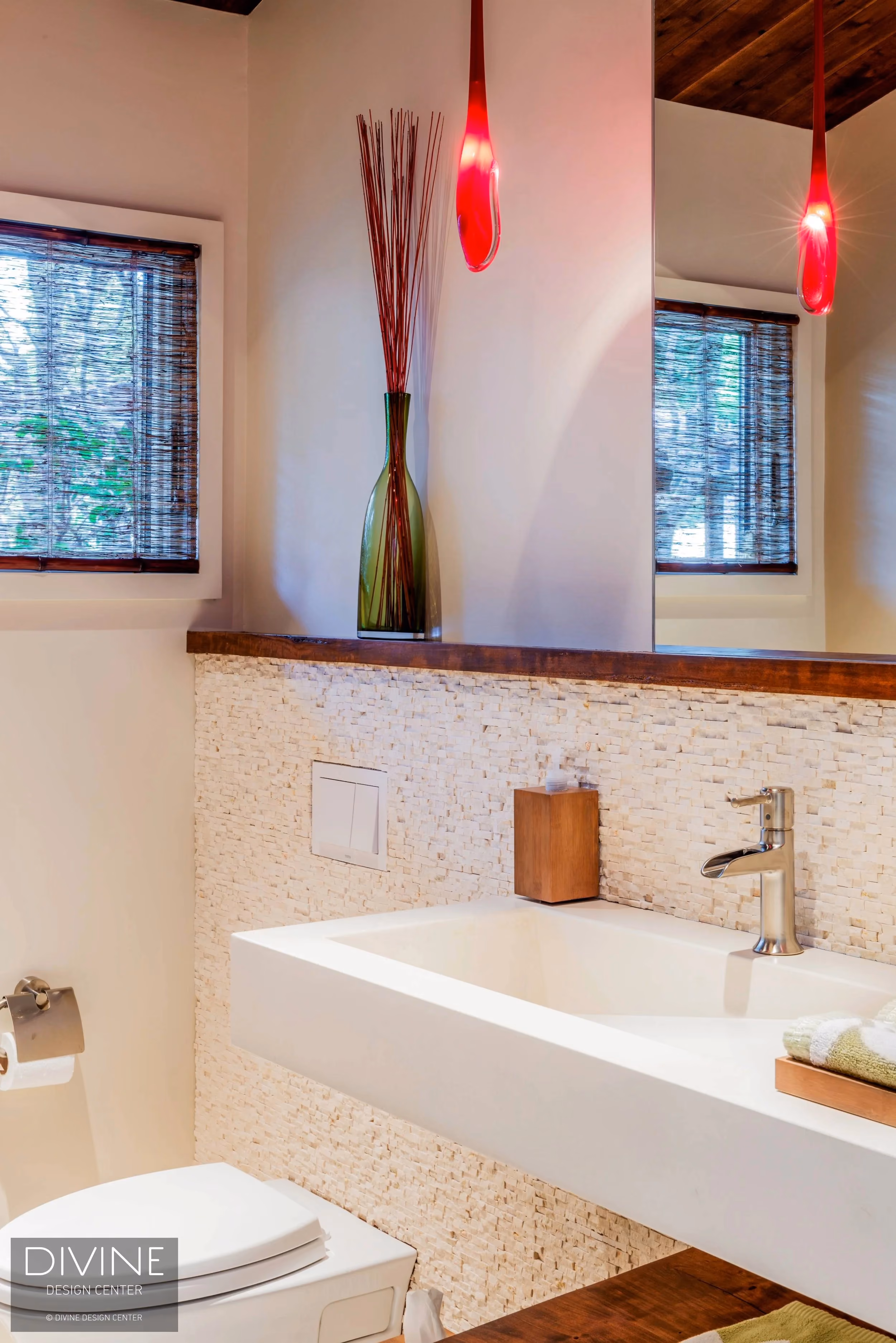 Newton Modern Frank Lloyd Wright Powder Room, by Divine Design Center (view 4)