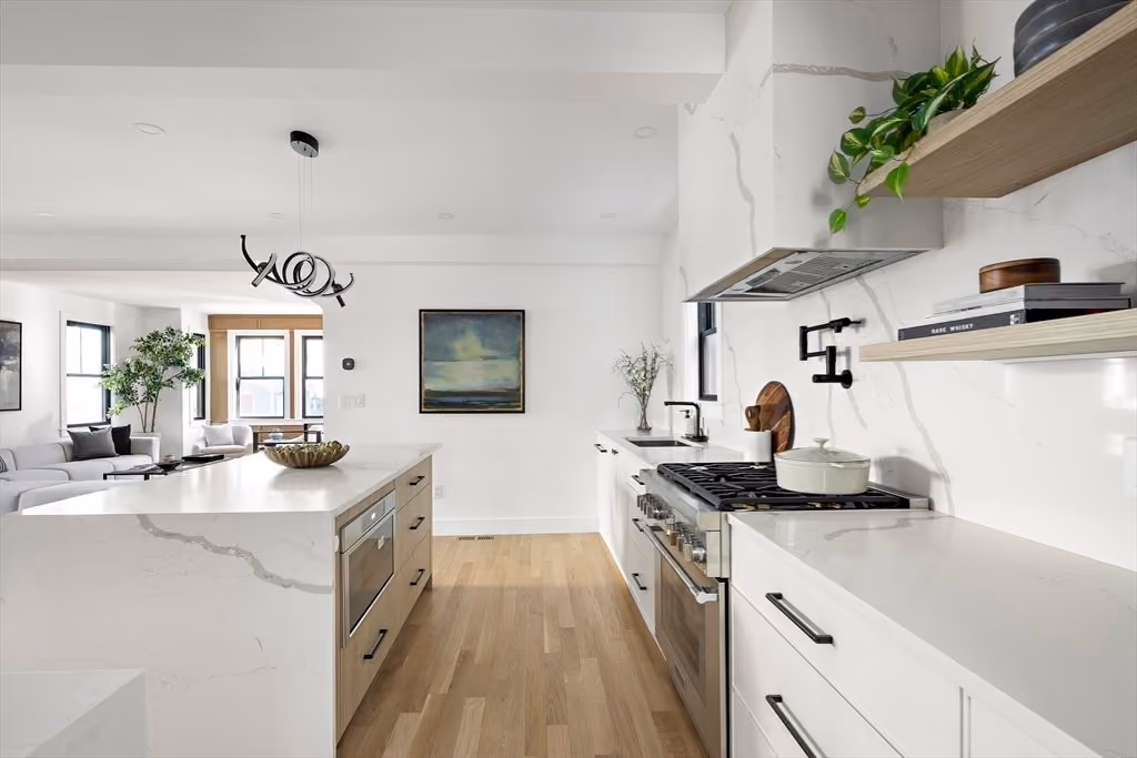Arched, Wood-Toned Modern Kitchen in Cambridge, by Divine Design Center (view 5)