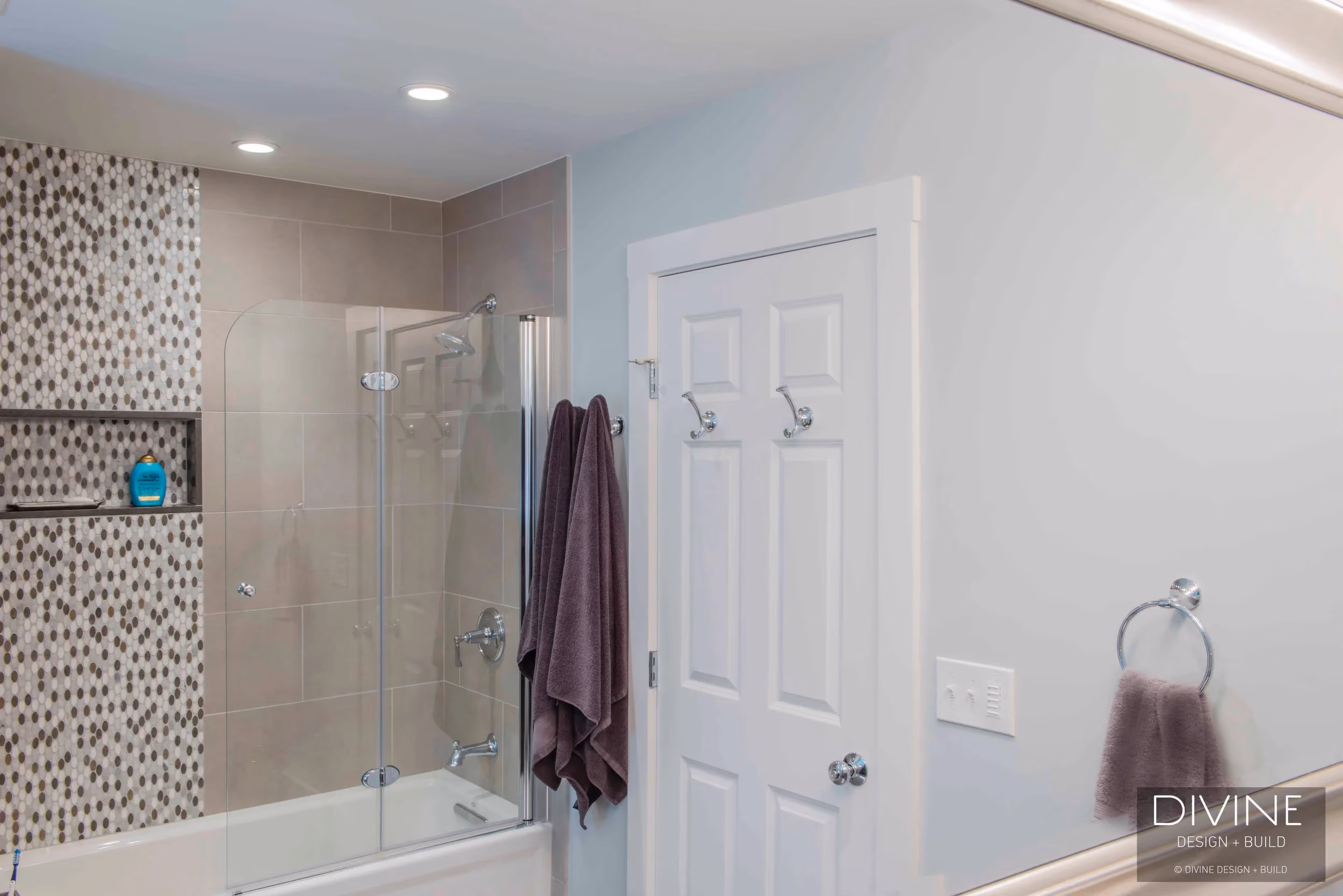 Dover Transitional Master Bathroom Barn Doors, by Divine Design Center (view 2)