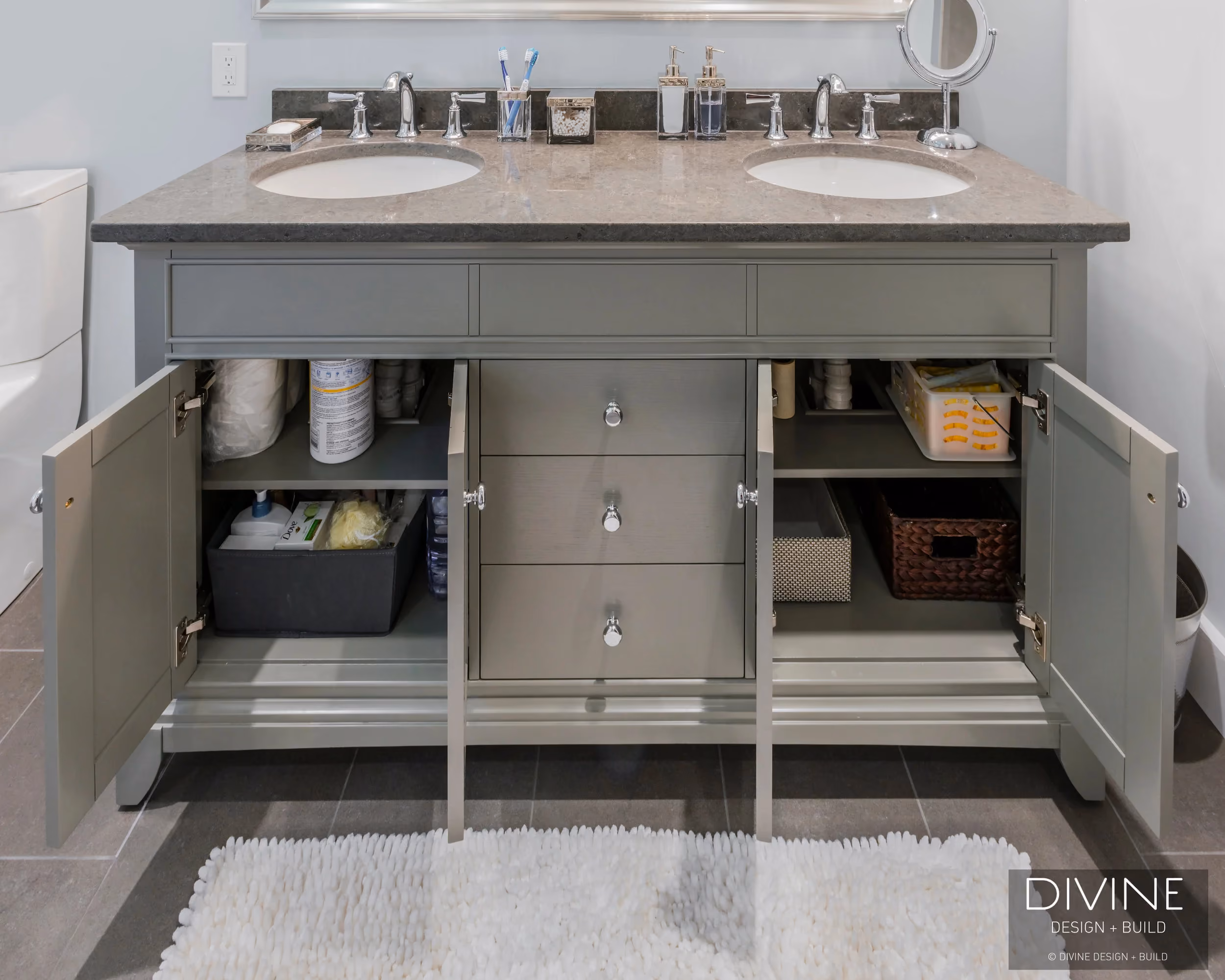 Dover Transitional Master Bathroom Barn Doors, by Divine Design Center (view 3)