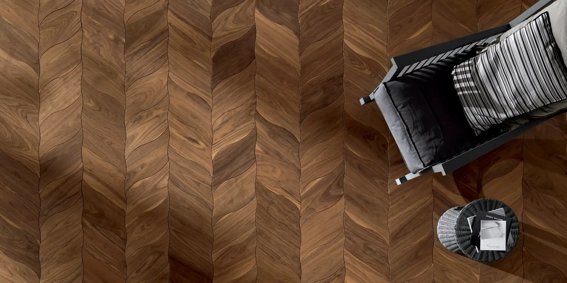 Foglie d'Oro Petali panel in soft oak