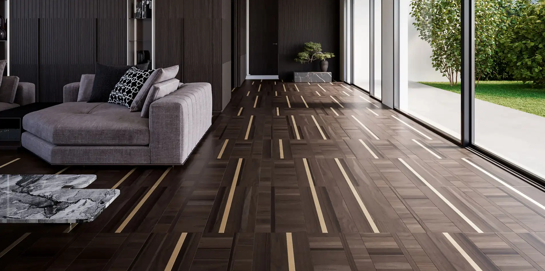Foglie d'Oro Matita modular wall and floor system