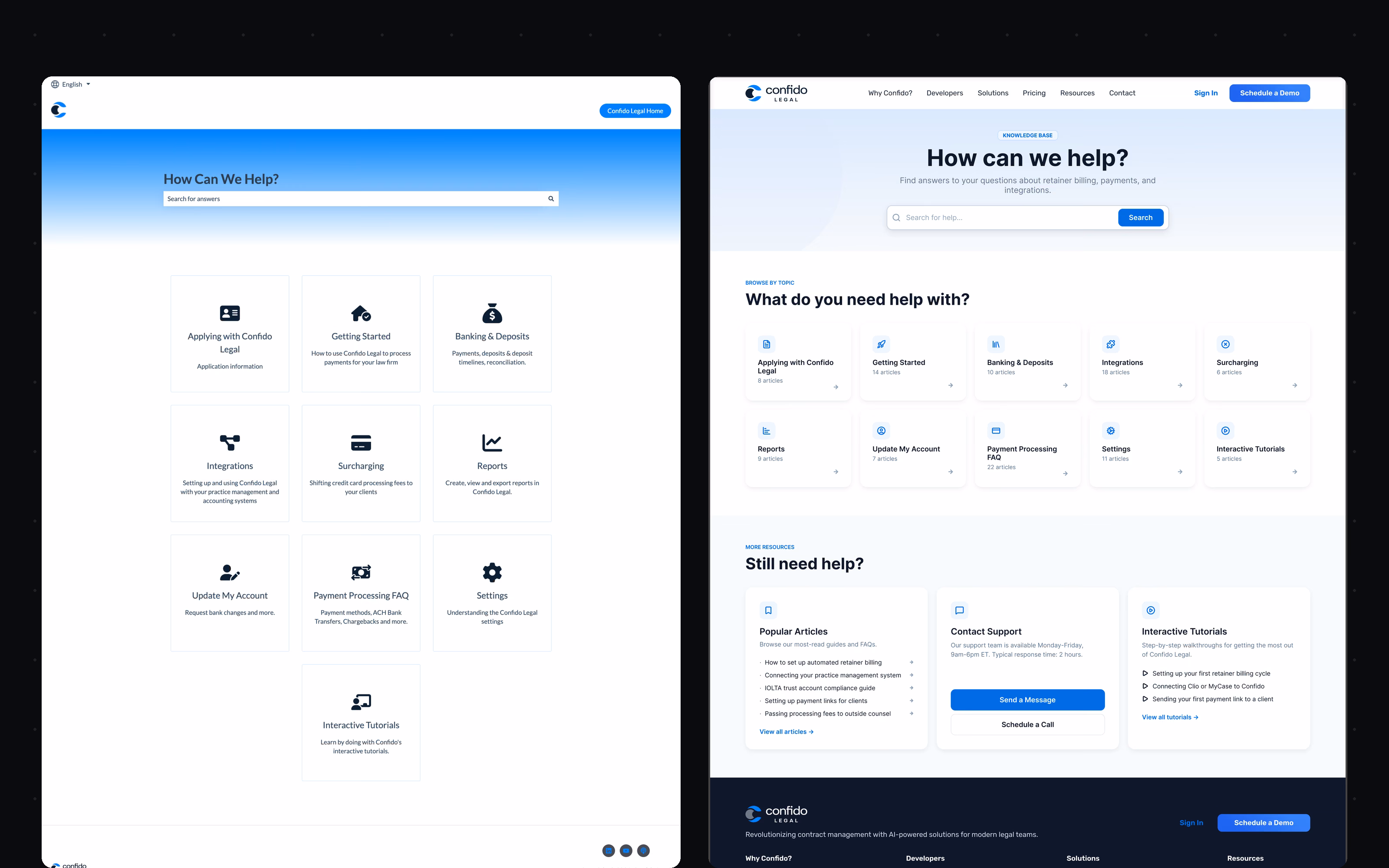 Bring support content onto the same system as the marketing site so a customer never feels they have left the product.