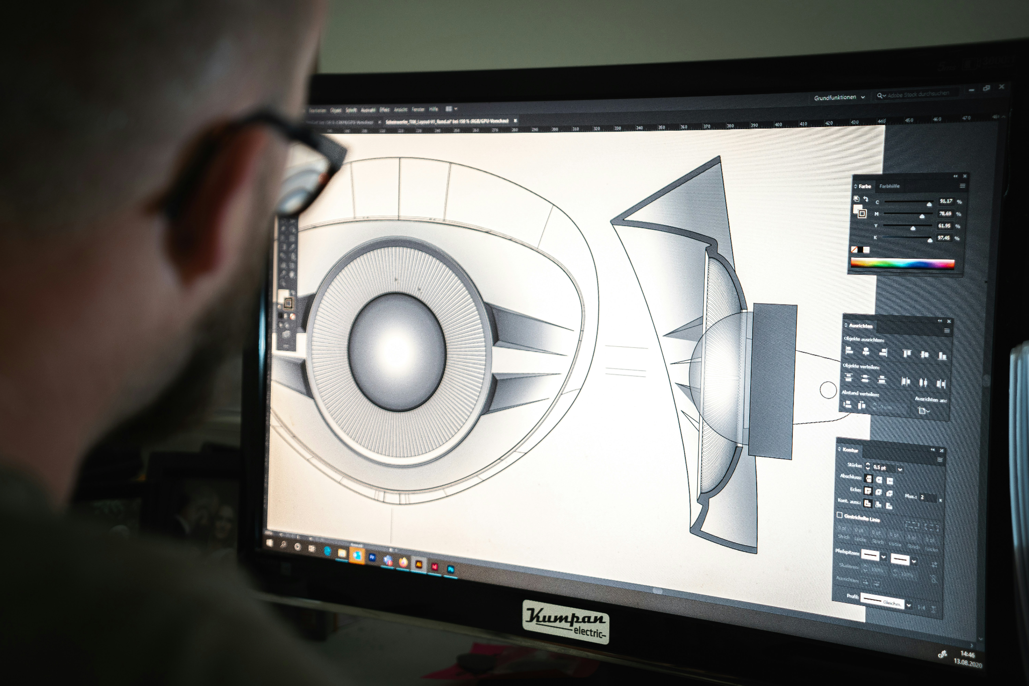 A designer updating an EBOM in a CAD system, which helps manufacturers understand what a product should look like in Bill of Materials inventory management