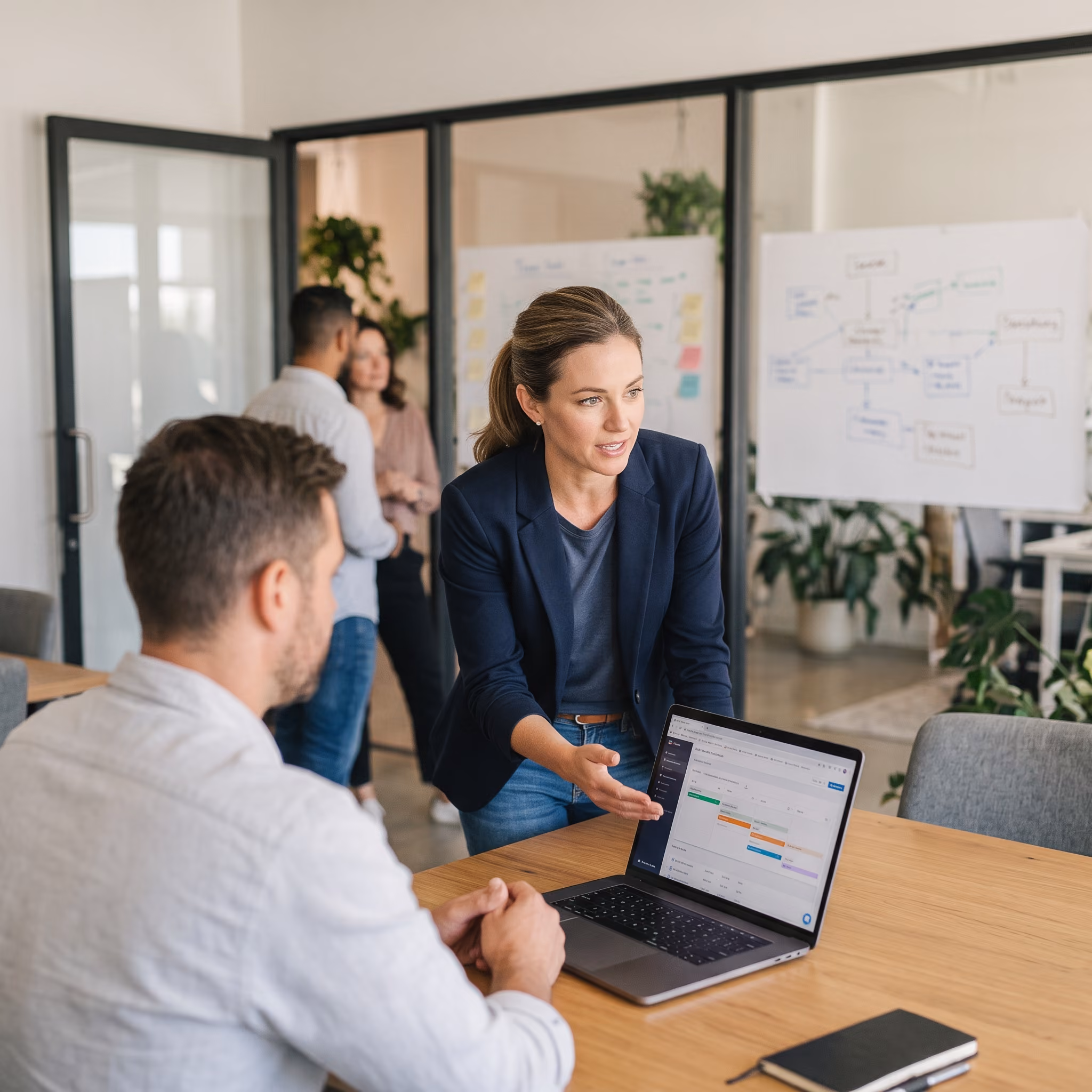 Tech transformation consultant working with a manufacturing client