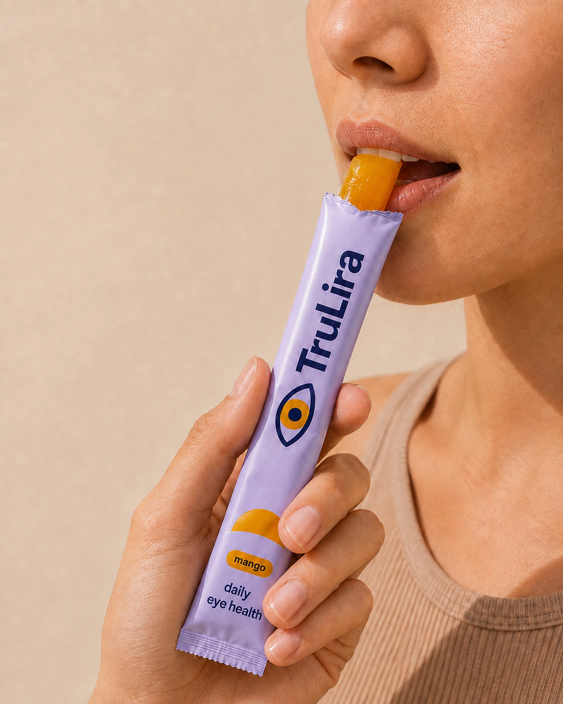 Bite the soft gel directly from the sachet, a little at a time.