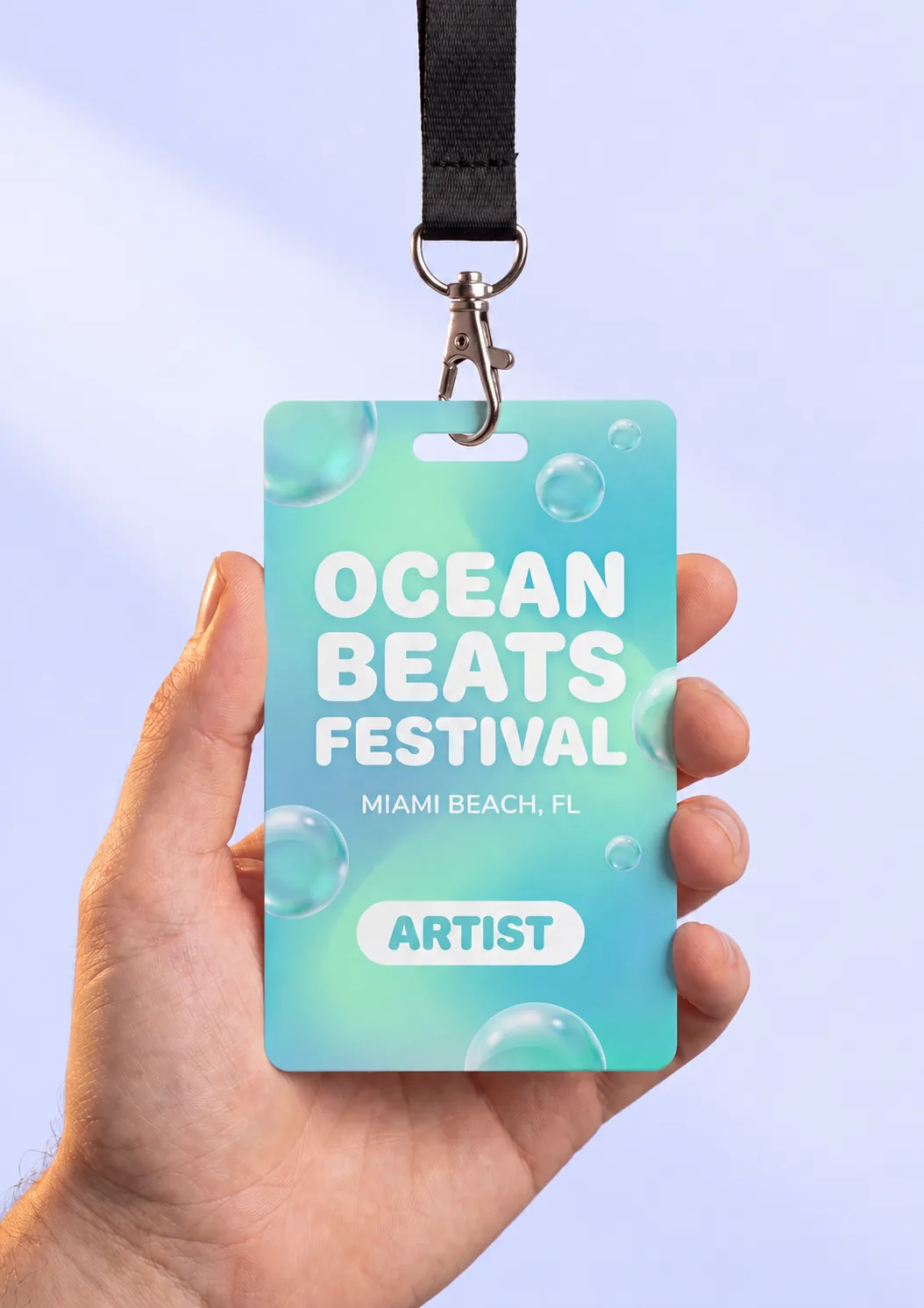RFID event badge, slim