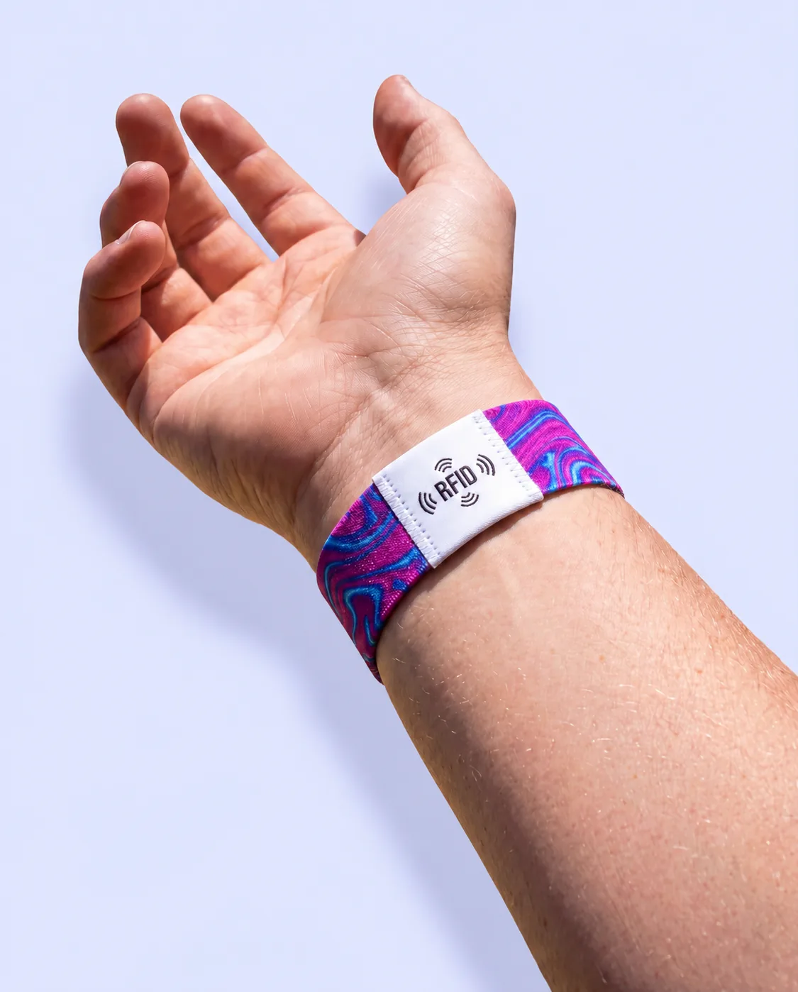 RFID stretch fabric wristbands