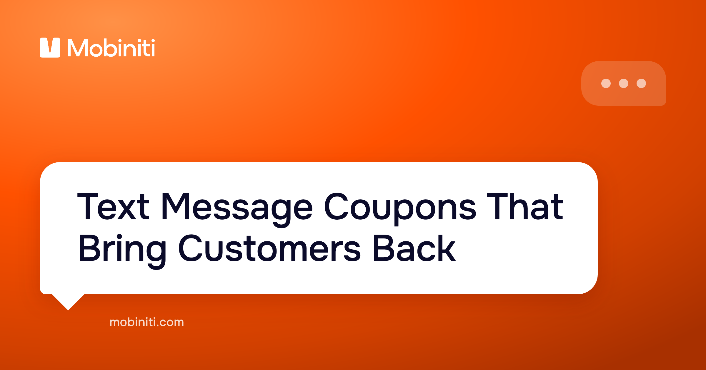 Text Message Coupons That Bring Customers Back