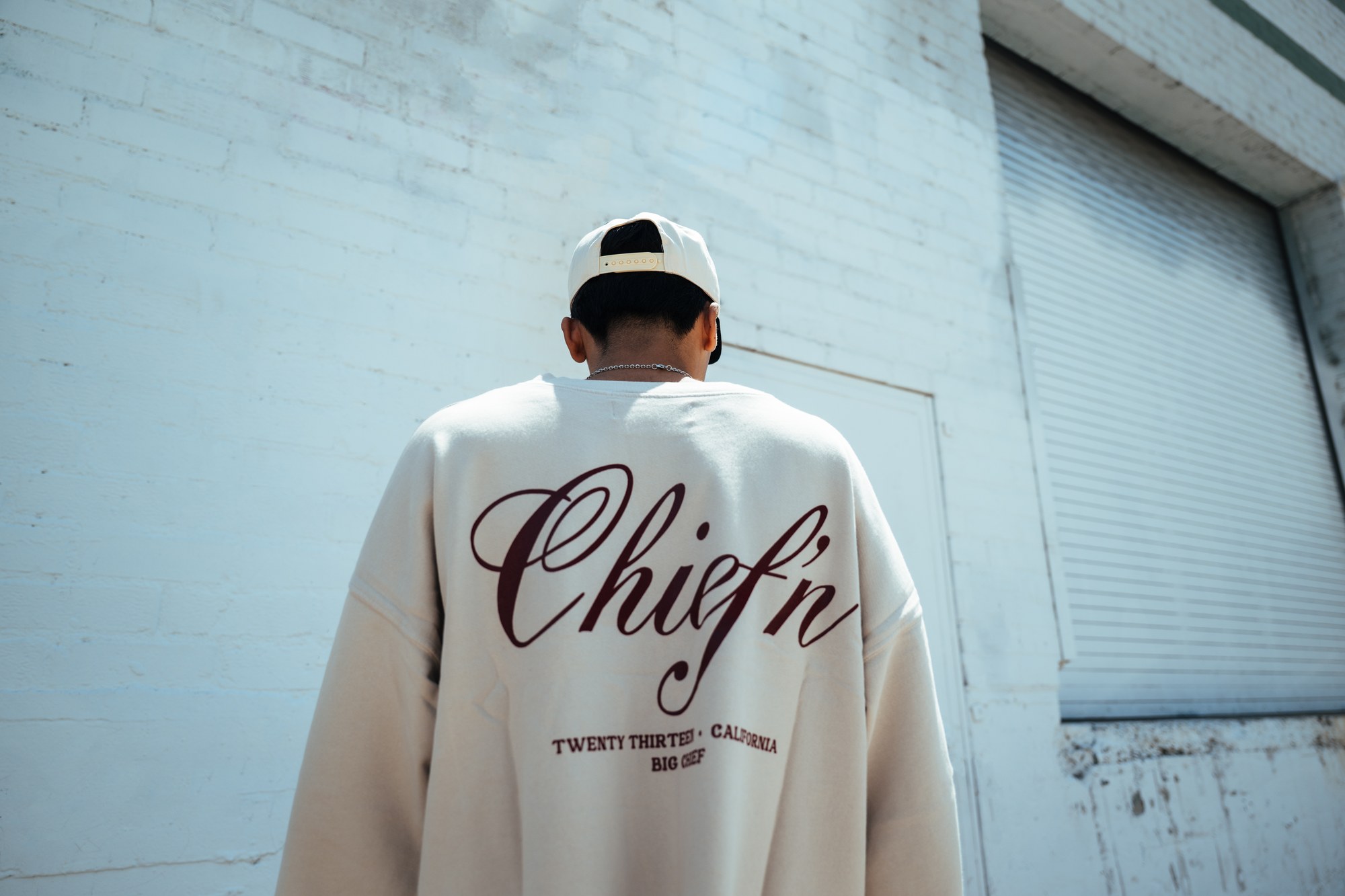 Chief'n script tee from the back