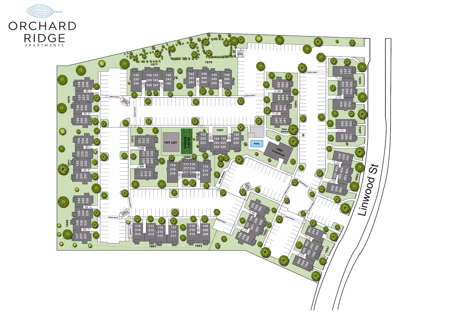 Orchard Ridge site map