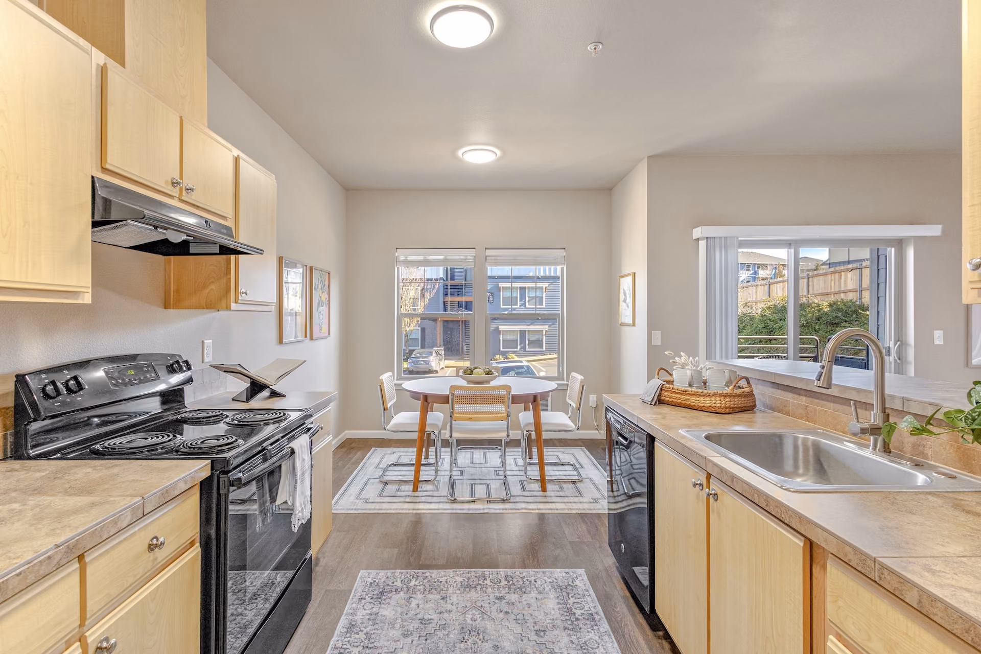 Open layout kitchen at Orchard Ridge in Salem, Oregon