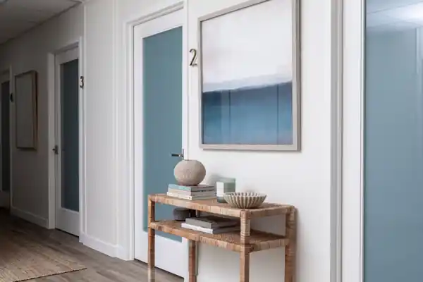 A working corner of a practice office in afternoon light