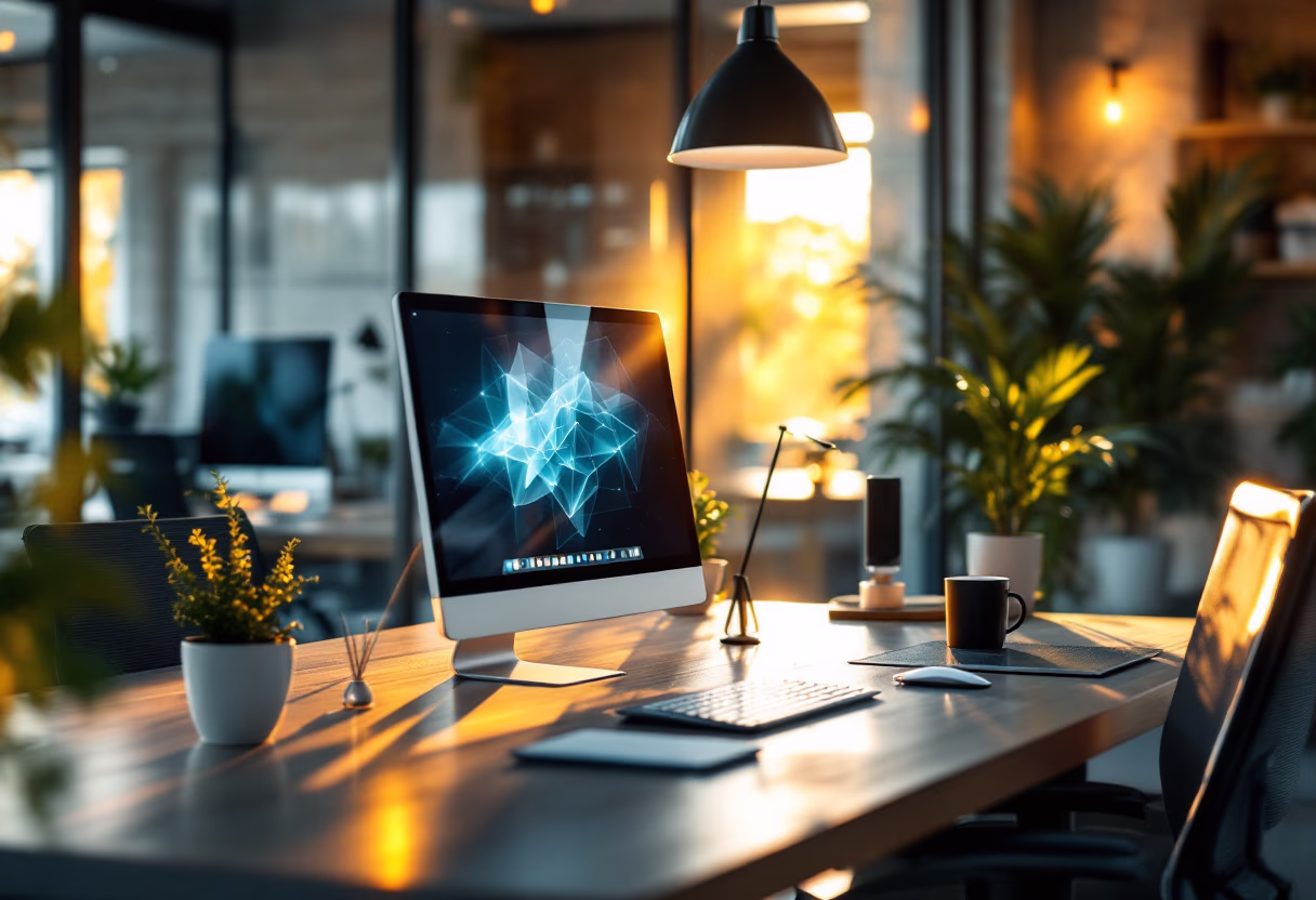 [background image] office space (for a tech gadgets store)