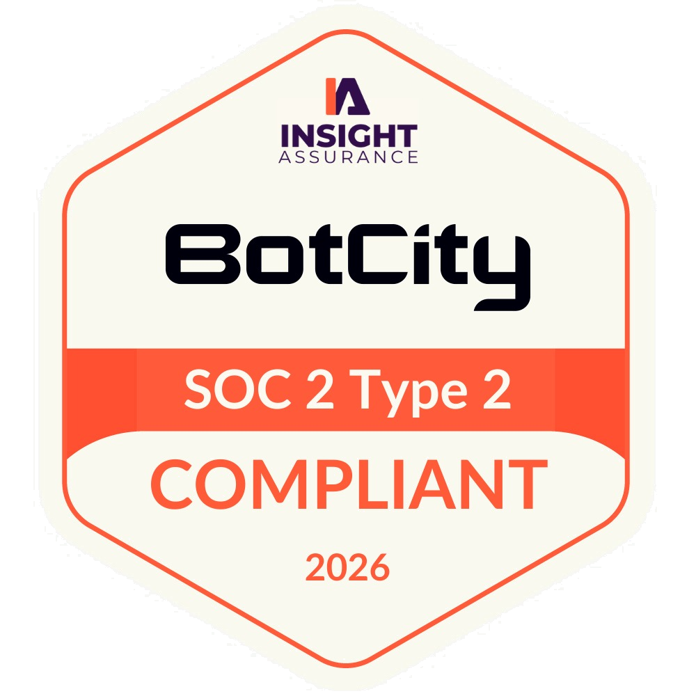 BotCity SOC 2 Type 2 compliant – Trust Center