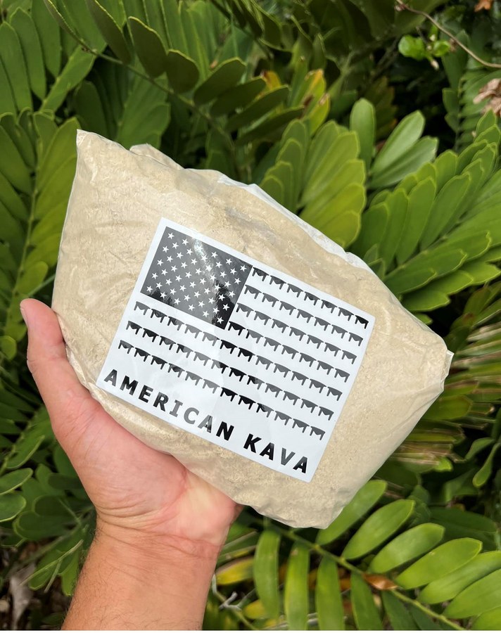 Dried American-grown kava root