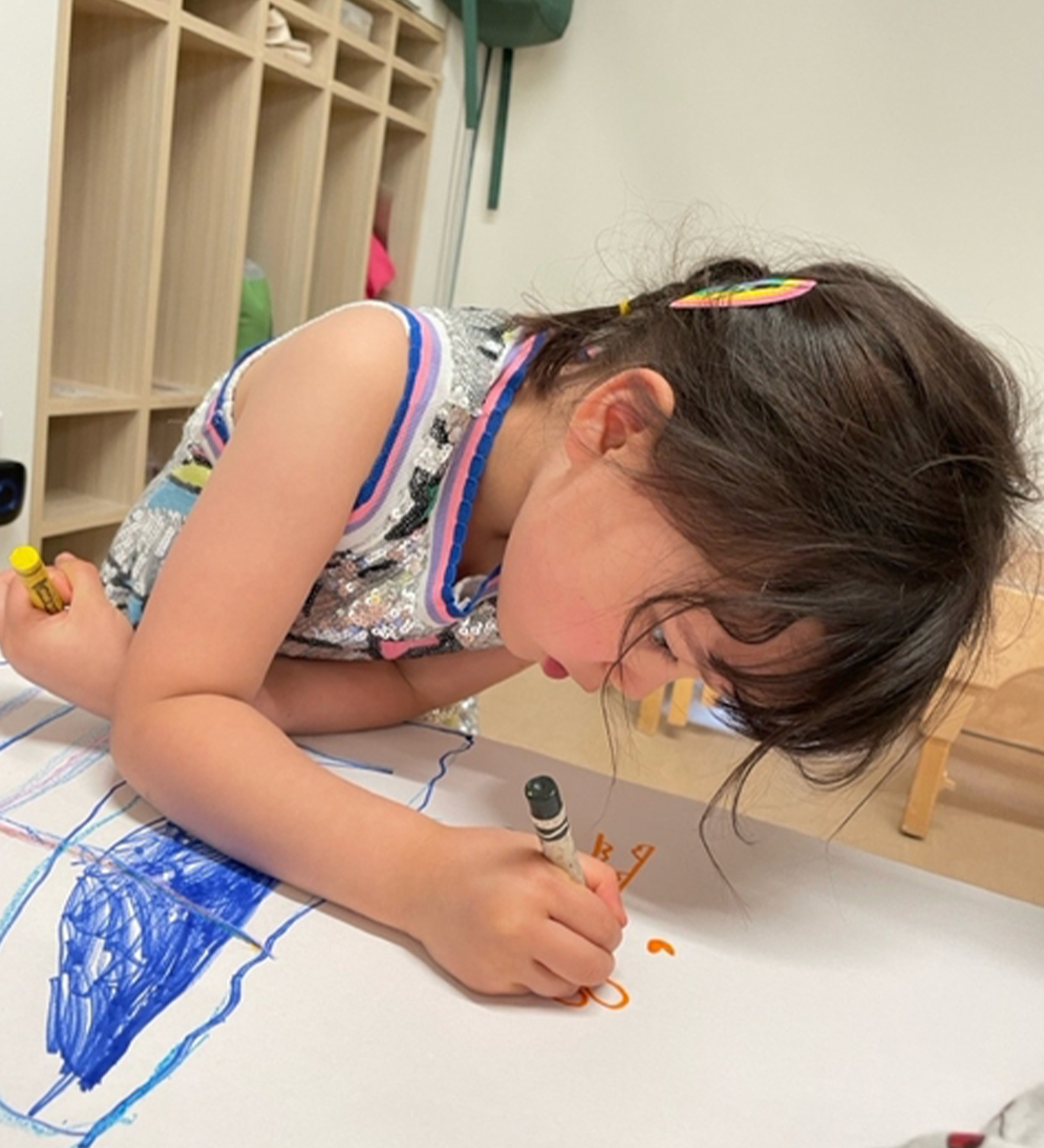 A student/camper focused on creating art