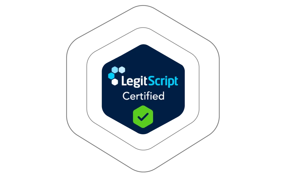 The legitscript icon with two borders 