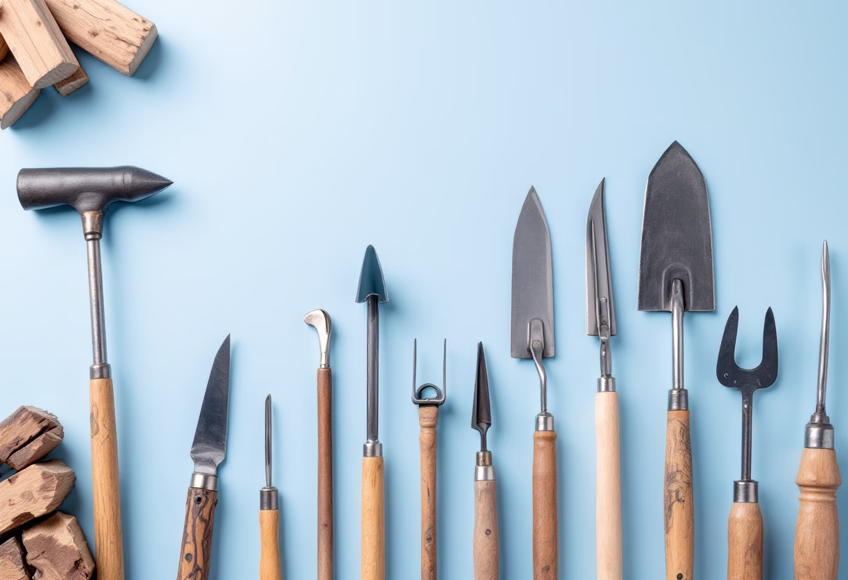 [background image] of old construction tools (for a roofing contractor)