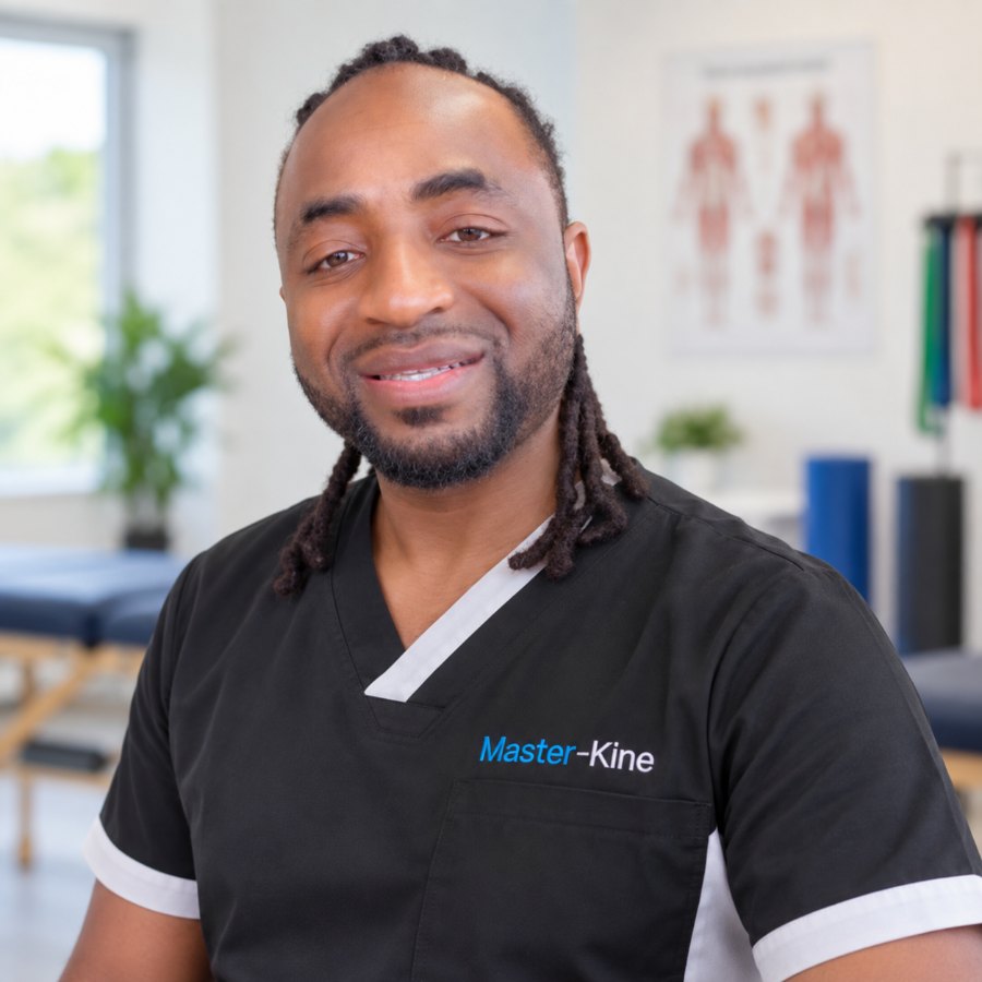 Emmanuel Kouam Simo, masso-kinésithérapeute chez Master-Kiné à Laval et Terrebonne