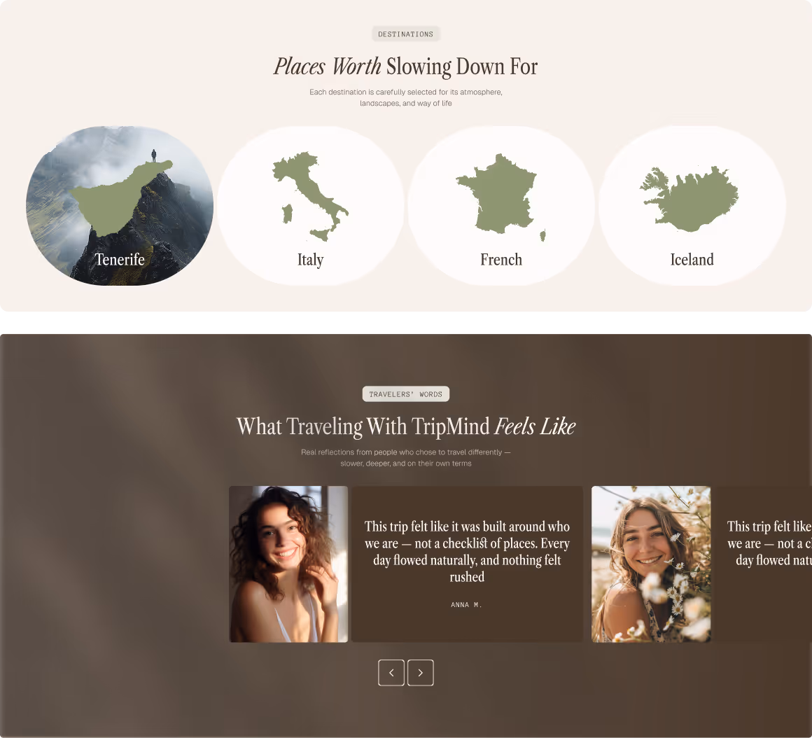 Travel studios & Custom trip Webflow Template