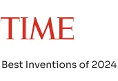 TIME magazine logo in red with the caption 'Best Inventions of 2024' below it.