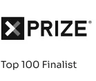 XPRIZE logo with text 'Top 100 Finalist' below it.