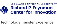 Logo of Los Alamos National Laboratory Richard P. Feynman Center for Innovation with the tagline Technology Transfer Excellence.