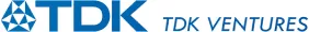 TDK Ventures logo with a blue triangular emblem to the left and the text 'TDK VENTURES' in blue uppercase letters to the right.