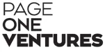 Logo with the text PAGE ONE VENTURES in black uppercase letters on a white background.