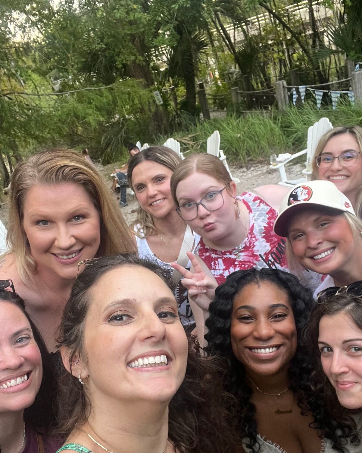 A group of Access Home Health team members taking a selfie at a team outing