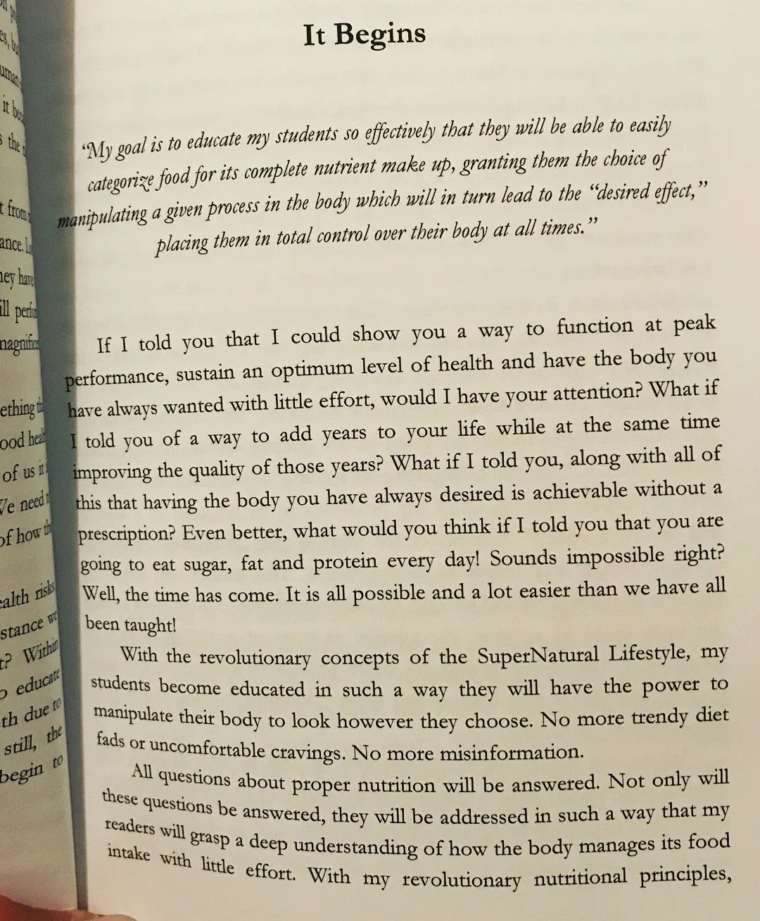 The SuperNatural Lifestyle Open Book Photograph