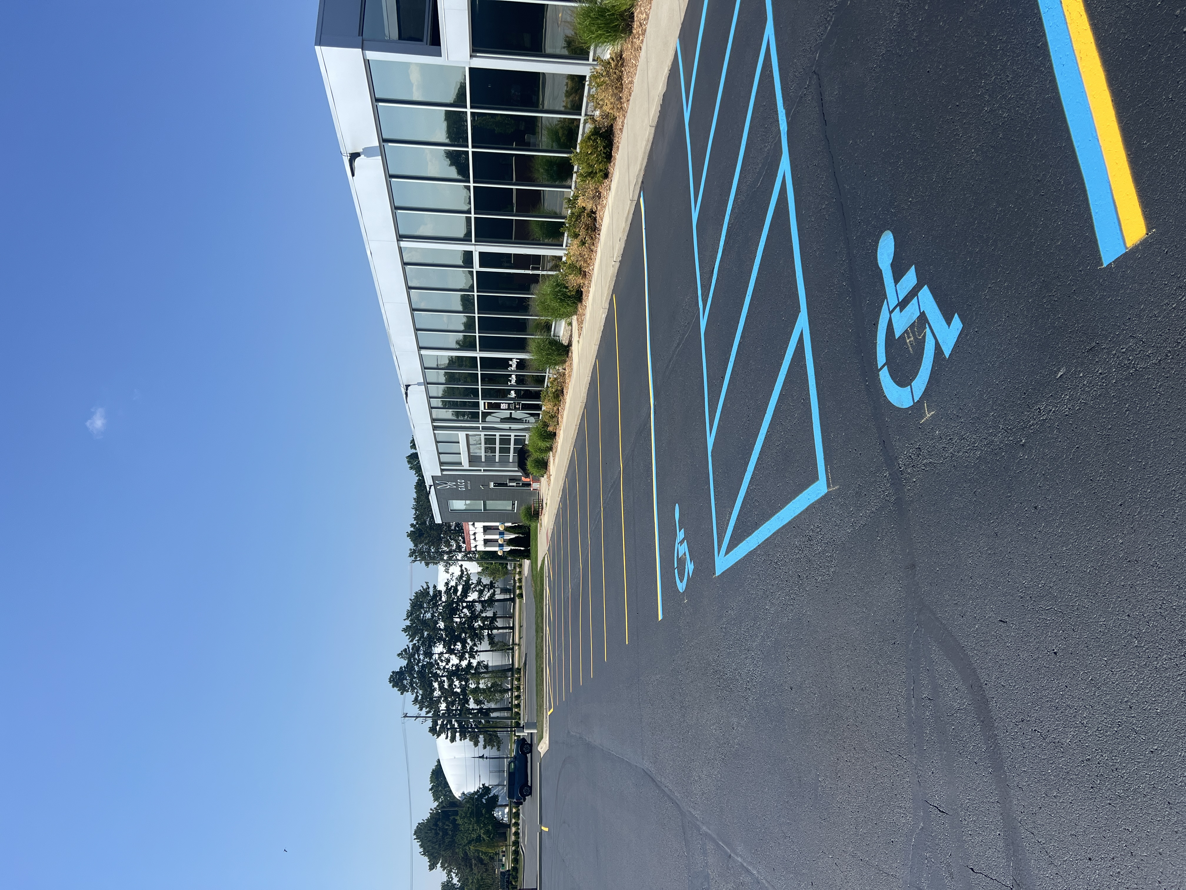 Cole Street parking lot striping