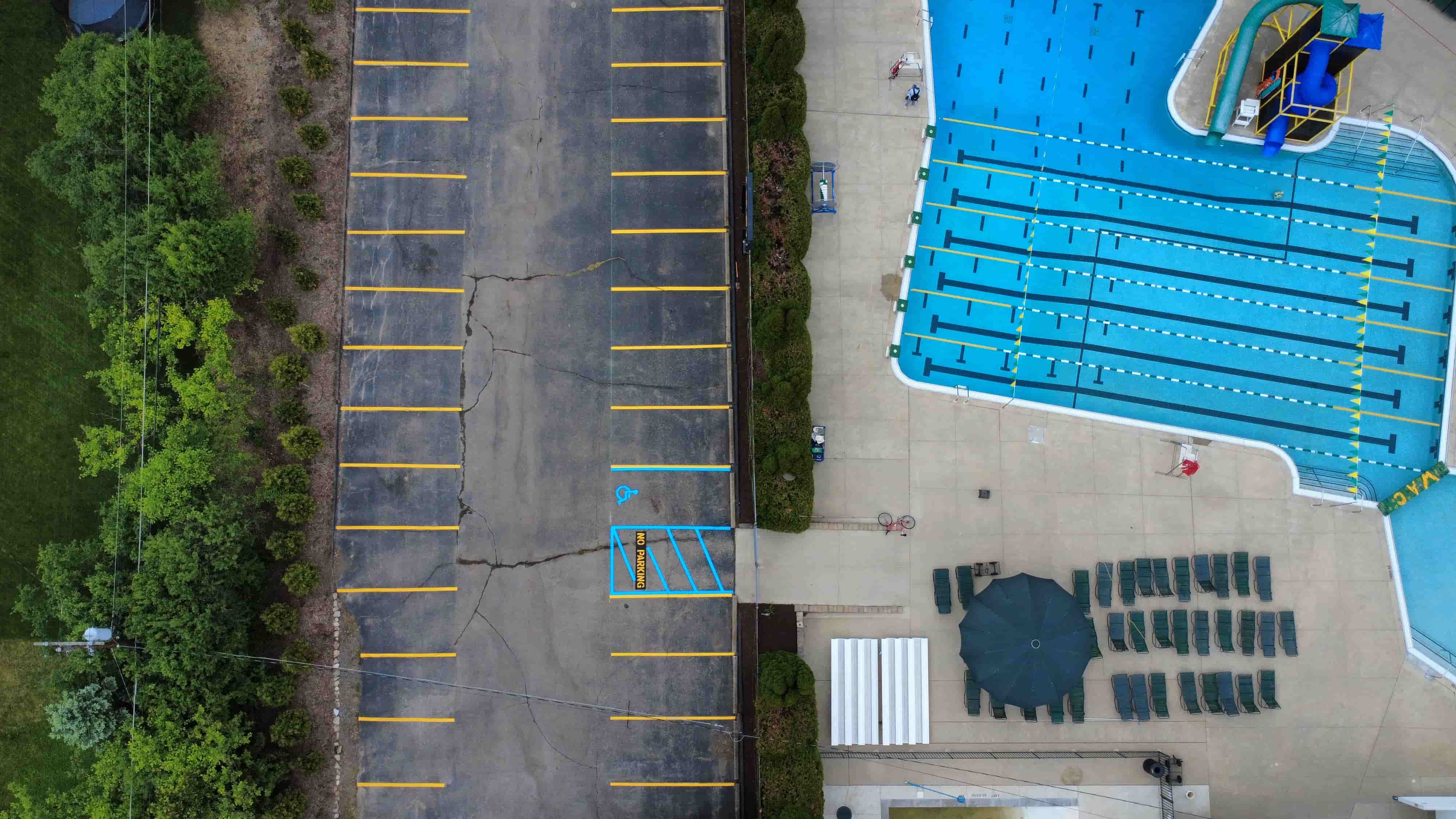 Woodside AC facility parking lot