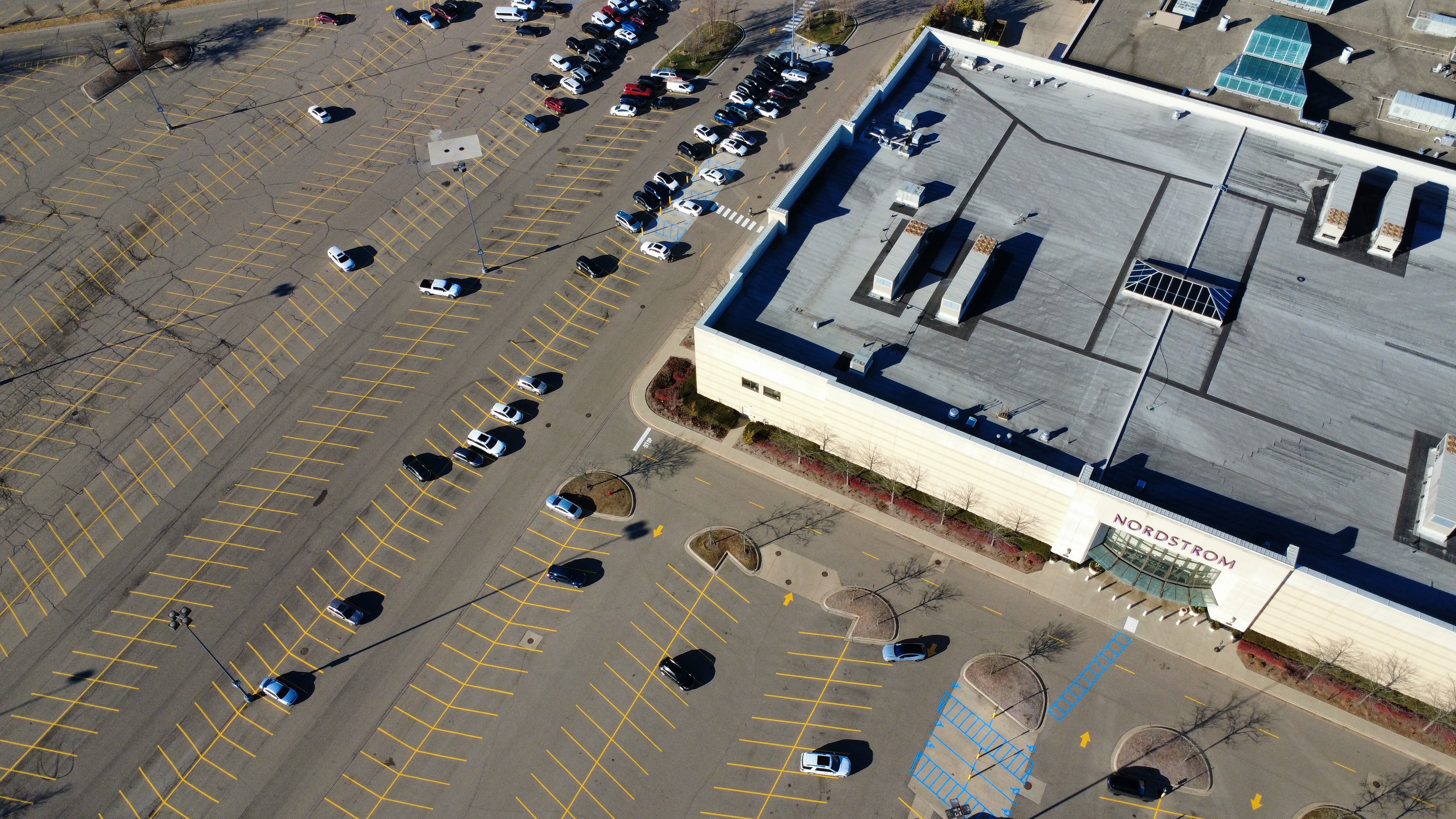 Twelve Oaks north lot striping
