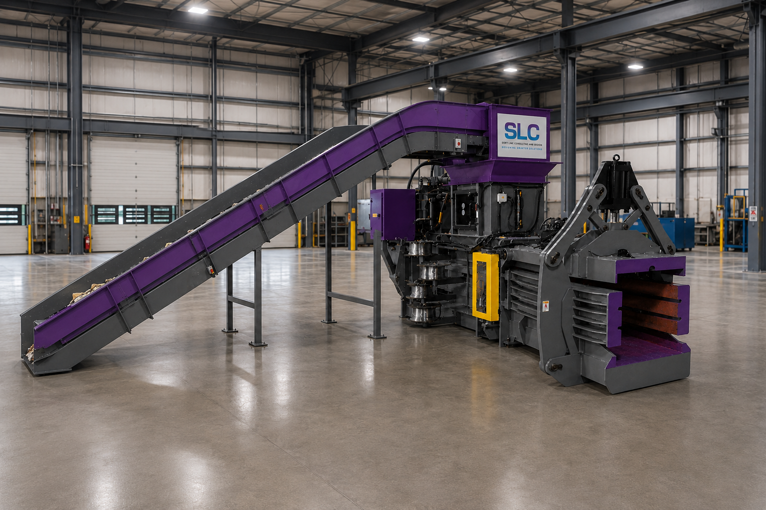 Conveyor and baler system