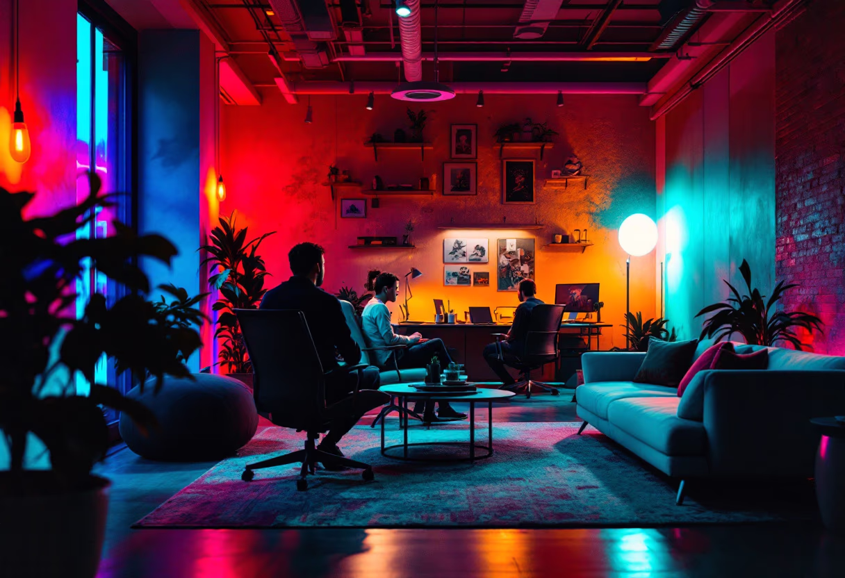 <subject>image of an office environment (for a web development agency)</subject>