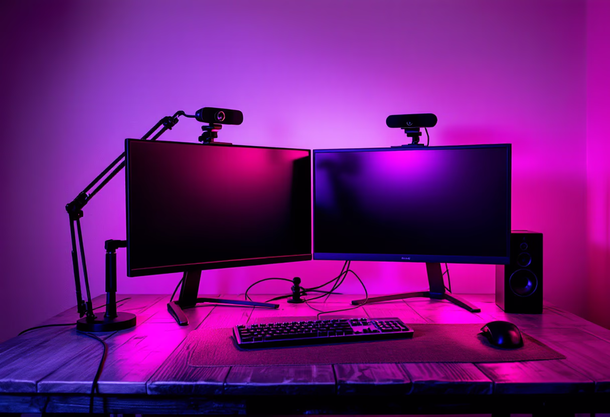 image of webinar setup