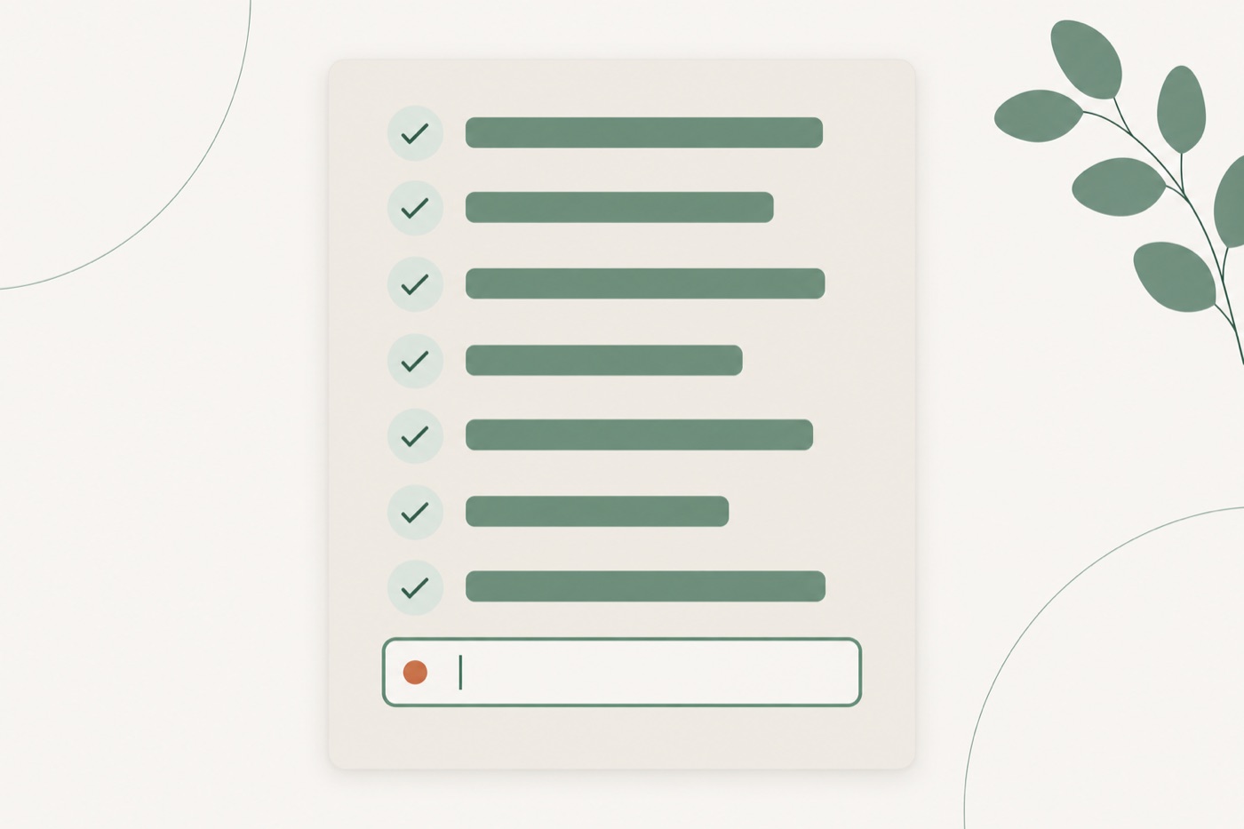 A form with every row already completed and a single field left to fill in