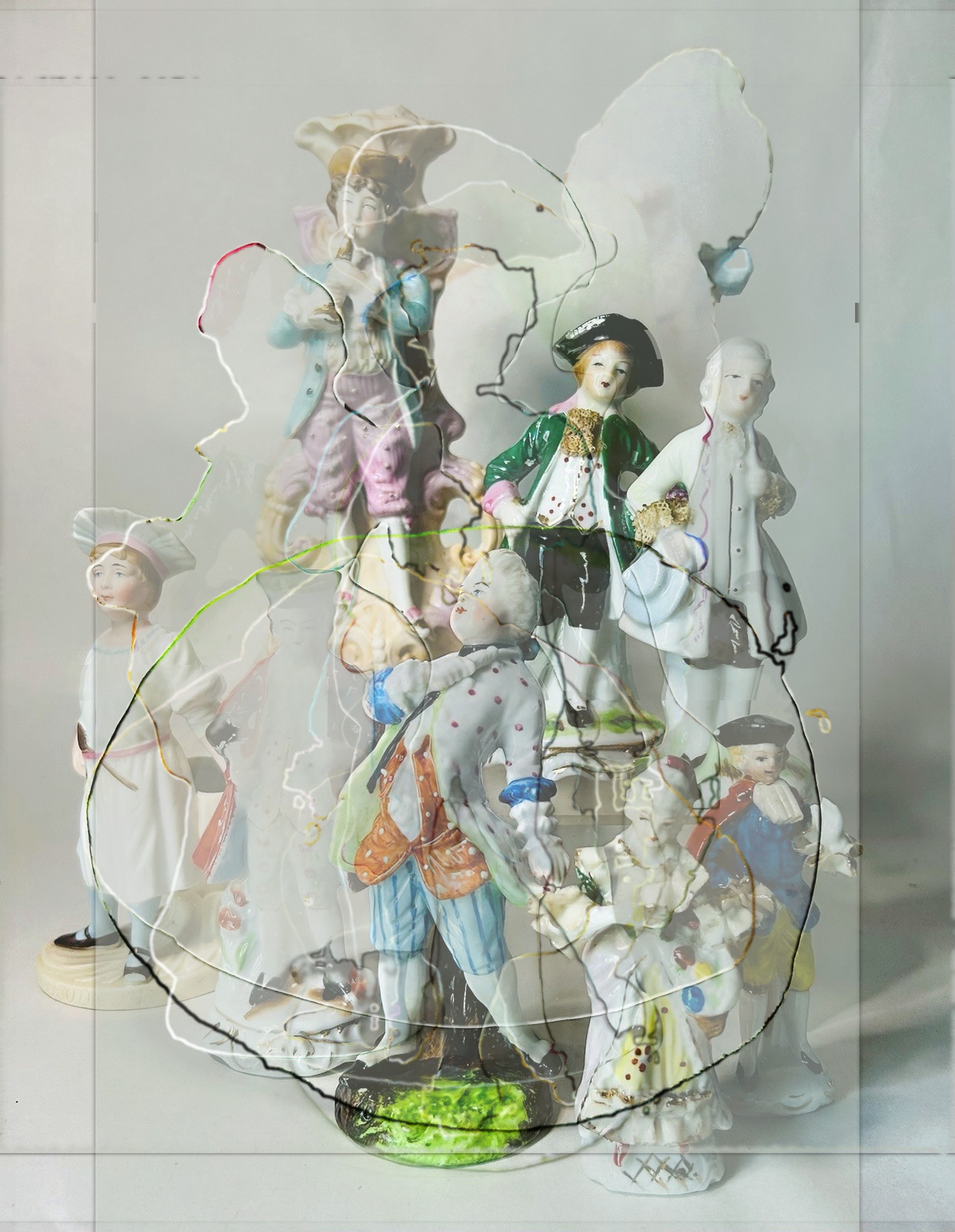 Antique Mixed Lot Of 8 Victorian German & French Porcelain Figurines