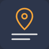 Map pin above listing lines