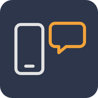 Phone with a reply bubble