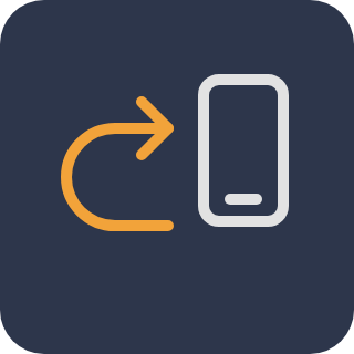 Arrow looping back to a phone