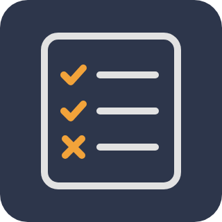 A checklist with one item refused