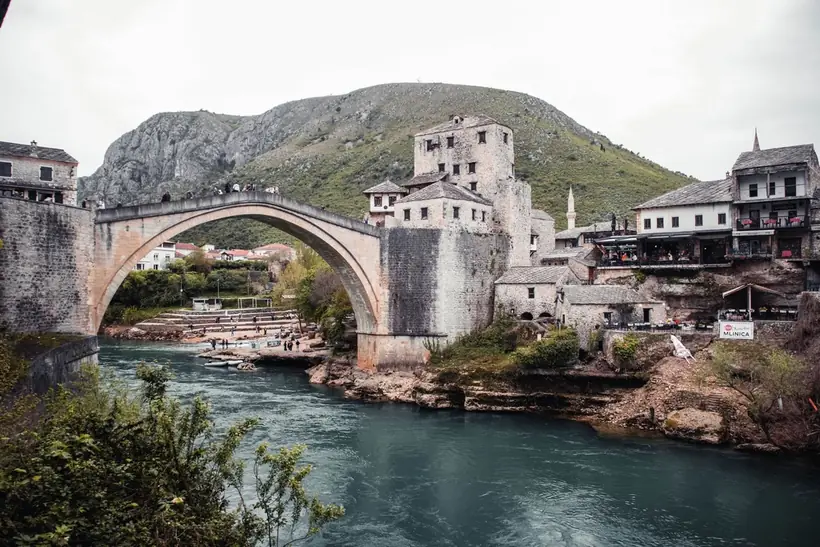 The Old Bridge over the Neretva river in Mostar