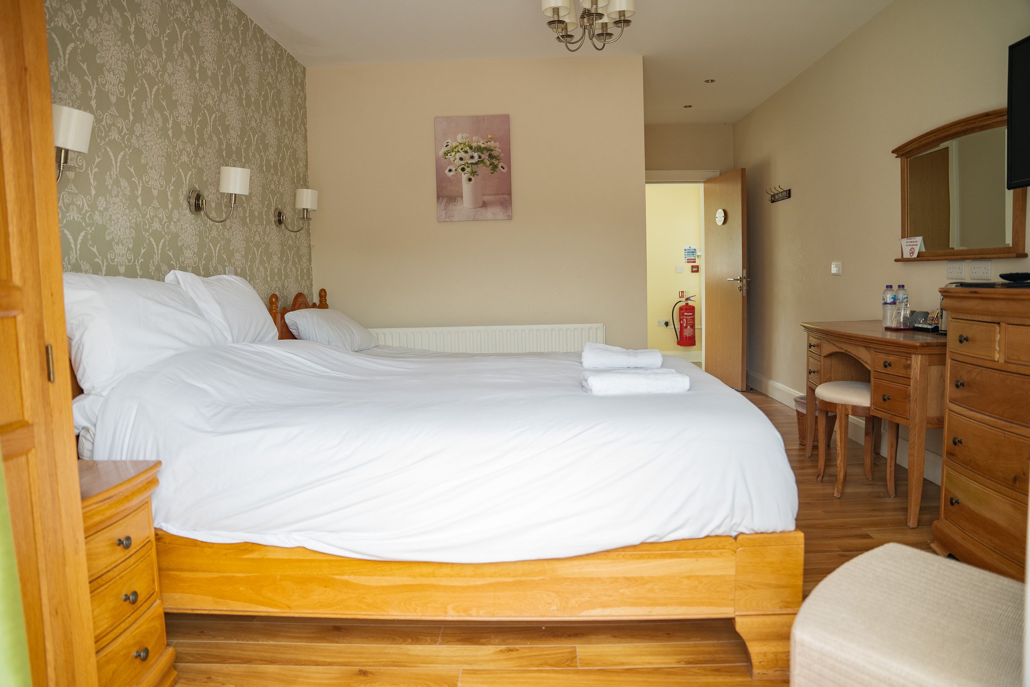 Room 1 at The Briers, a ground-floor king room with a walk-in shower